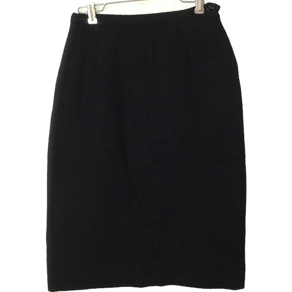 Vintage 60s Union-Made Wiggle Pencil Skirt Lady-S(4) Tweed Wool Metal Side-Zip - Picture 2 of 7